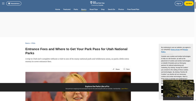 Security scan screenshot of https://www.myutahparks.com/basics/faqs/fees/