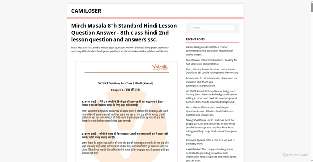 Security scan screenshot of https://resolima.pages.dev/posts/mirch-masala-8th-standard-hindi-lesson-question-answer/
