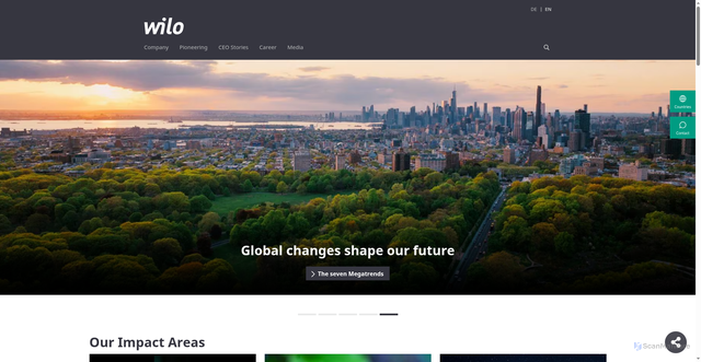 Security scan screenshot of https://wilo.com