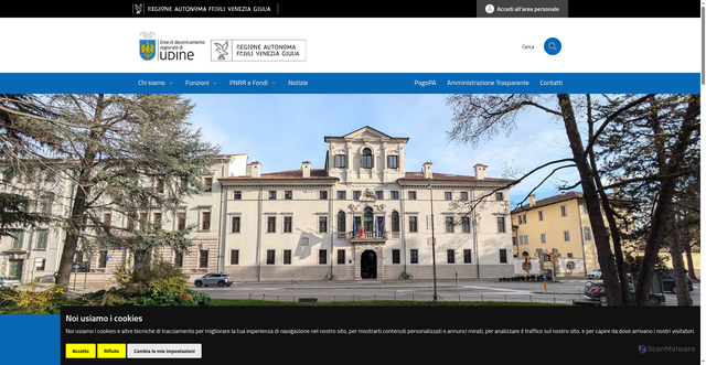 Security scan screenshot of http://www.udine.edrfvg.it