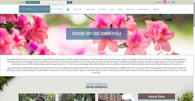 Security scan screenshot of https://charleston.com/areas/summerville