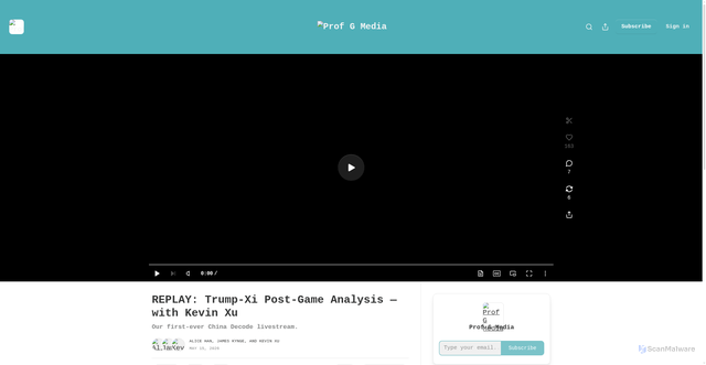 Security scan screenshot of https://www.profgmedia.com/p/replay-trump-xi-post-game-analysis