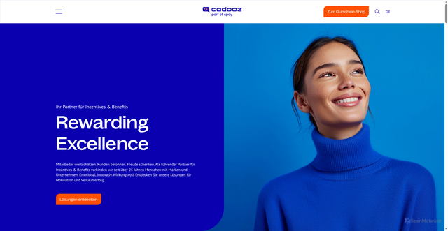 Security scan screenshot of https://cadooz.com