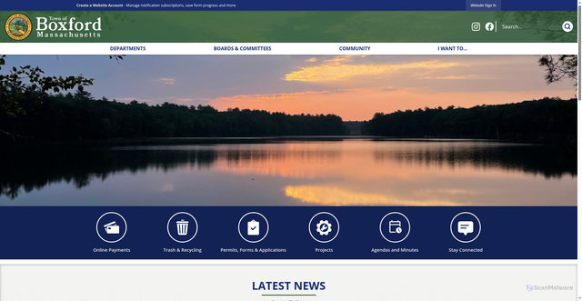 Security scan screenshot of https://boxfordma.gov/