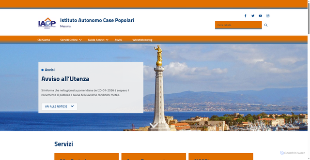 Security scan screenshot of https://www.iacpmessina.it/