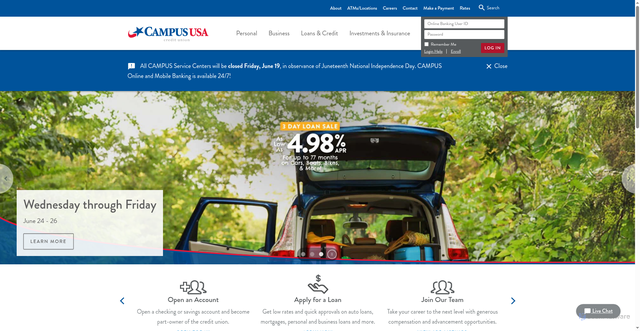 Security scan screenshot of https://campuscu.com