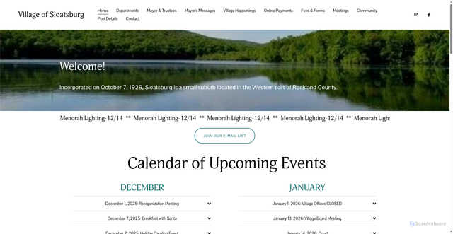 Security scan screenshot of https://sloatsburgny.gov/