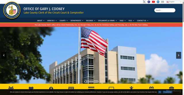 Security scan screenshot of https://www.lakecountyclerkfl.gov/