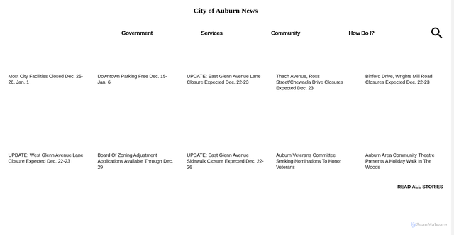 Security scan screenshot of https://www.auburnal.gov/