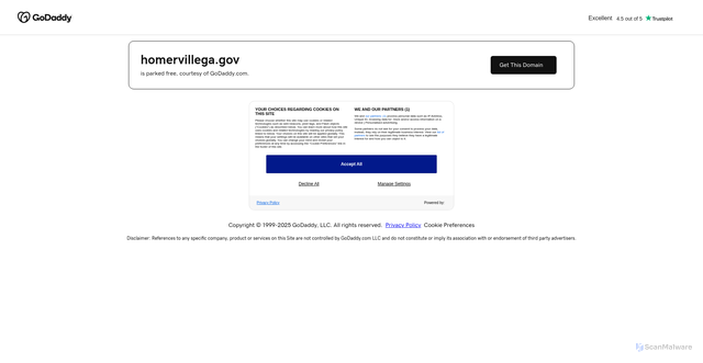 Security scan screenshot of https://homervillega.gov/