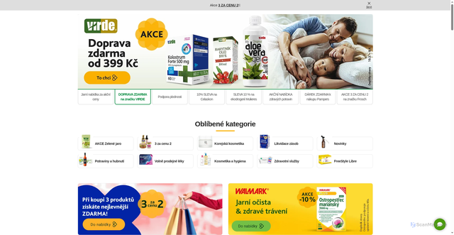 Security scan screenshot of https://m.lekarna.cz
