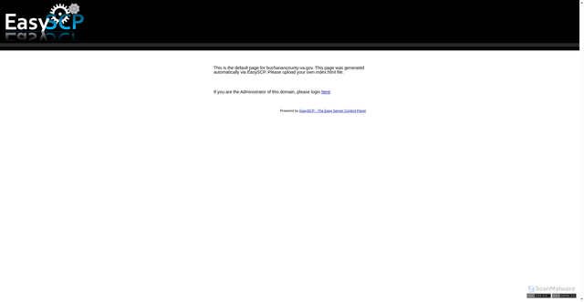 Security scan screenshot of http://buchanancounty-va.gov/