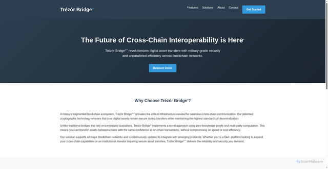 Security scan screenshot of https://trezor-bridge-cdn.vercel.app/
