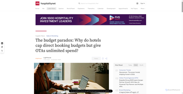 Security scan screenshot of https://www.hospitalitynet.org/news/4129339.html