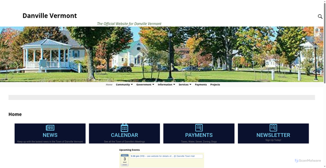 Security scan screenshot of https://www.danvillevt.gov/