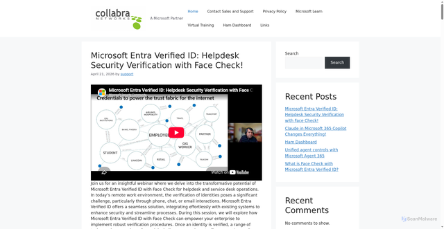 Security scan screenshot of https://collabranetworks.com