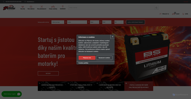 Security scan screenshot of https://2hmoto.cz