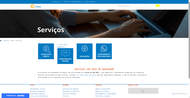 Security scan screenshot of https://emiticelescasasc.weebly.com/