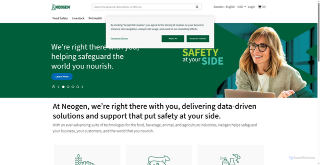 Security scan screenshot of https://www.neogen.com