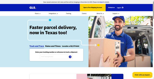Security scan screenshot of https://gls-us.com