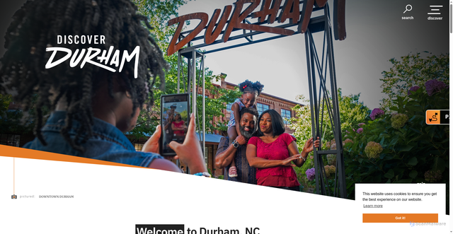 Security scan screenshot of https://discoverdurham.com