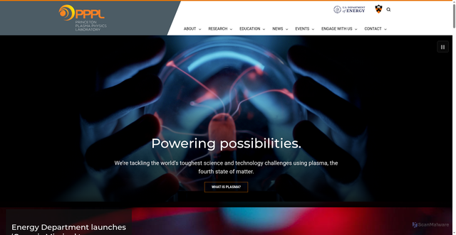 Security scan screenshot of https://www.pppl.gov/