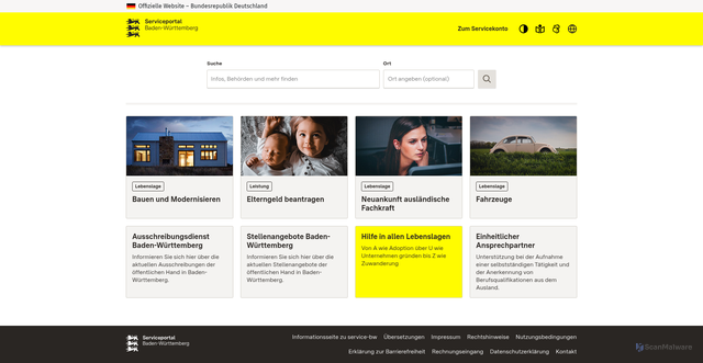 Security scan screenshot of https://sso.service-bw.de