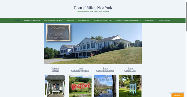 Security scan screenshot of https://milan-ny.gov/