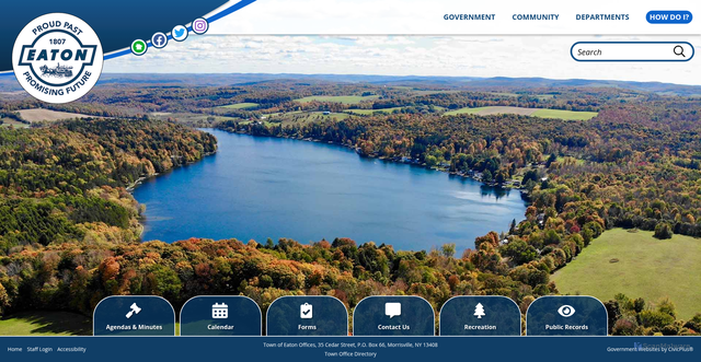 Security scan screenshot of https://www.townofeatonny.gov/