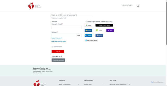 Security scan screenshot of https://ecards.heart.org