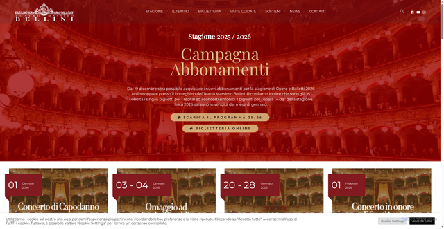 Security scan screenshot of https://www.teatromassimobellini.it/