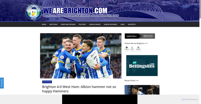 Security scan screenshot of https://www.wearebrighton.com/matchday/brighton-4-0-west-ham-albion-hammer-not-so-happy-hammers/