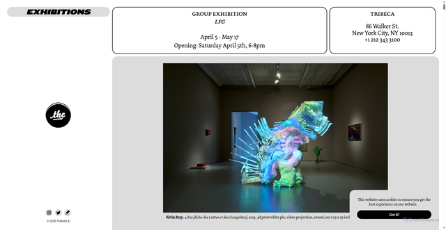 Security scan screenshot of https://thehole.com/exhibitions/lfg
