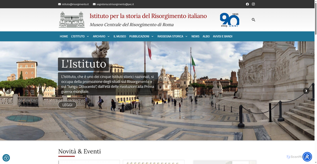 Security scan screenshot of https://www.risorgimento.it/