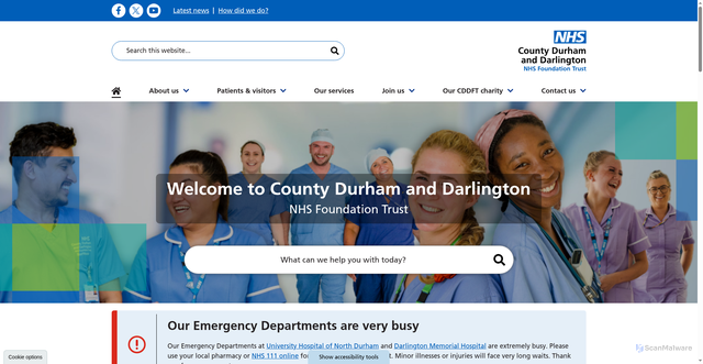 Security scan screenshot of https://www.cddft.nhs.uk/