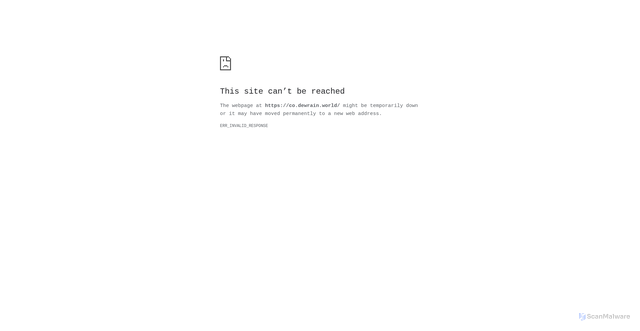 Security scan screenshot of https://co.dewrain.world