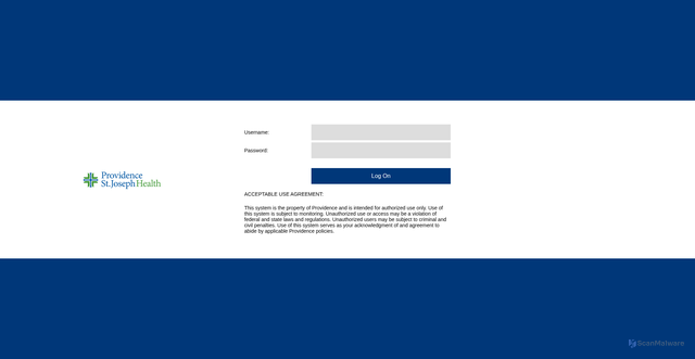 Security scan screenshot of https://psjhapps.providence.org