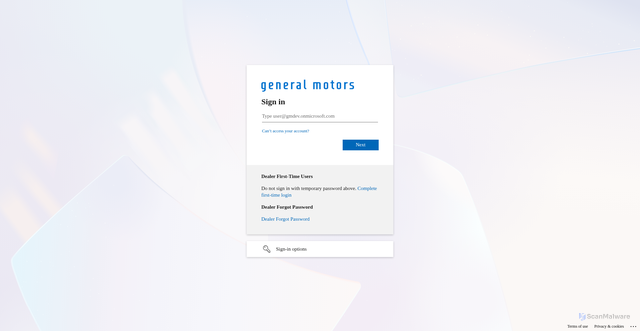 Security scan screenshot of https://gmsearch.pp.gm.com