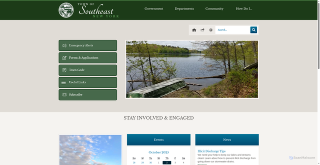 Security scan screenshot of https://southeast-ny.gov/