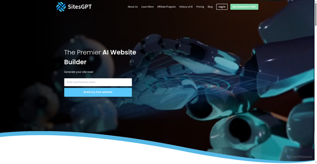 Security scan screenshot of https://www.sitesgpt.com/?em=redacted.redacted%40ovh.es