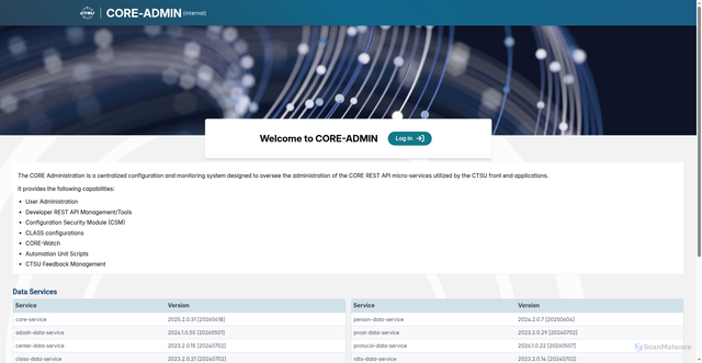 Security scan screenshot of https://coreapi.ctsu.org