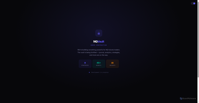 Security scan screenshot of https://nqvault-site.pages.dev/