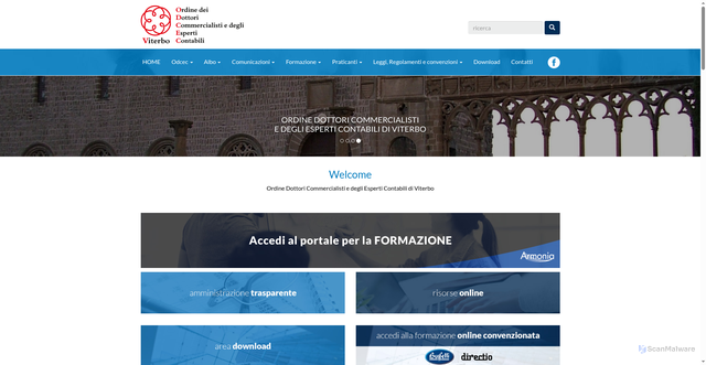 Security scan screenshot of https://www.odcecviterbo.it