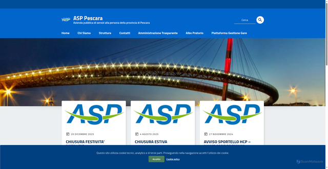 Security scan screenshot of https://www.asp.pe.it/