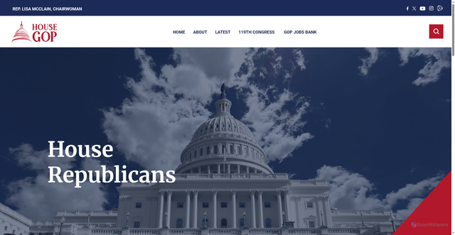 Security scan screenshot of https://www.gop.gov/