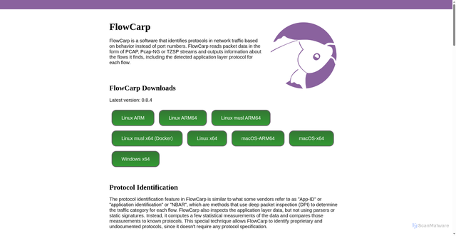 Security scan screenshot of https://flowcarp.com