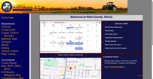 Security scan screenshot of https://piatt.gov/