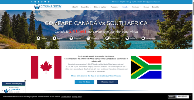 Security scan screenshot of https://physiciansforyou.com/canada/canada-versus/canada-vs-south-africa.html