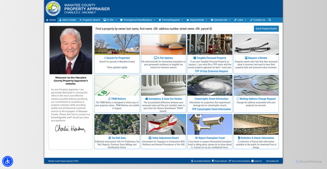 Security scan screenshot of https://www.manateepao.gov/