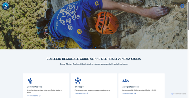 Security scan screenshot of https://guidealpinefriuliveneziagiulia.it/